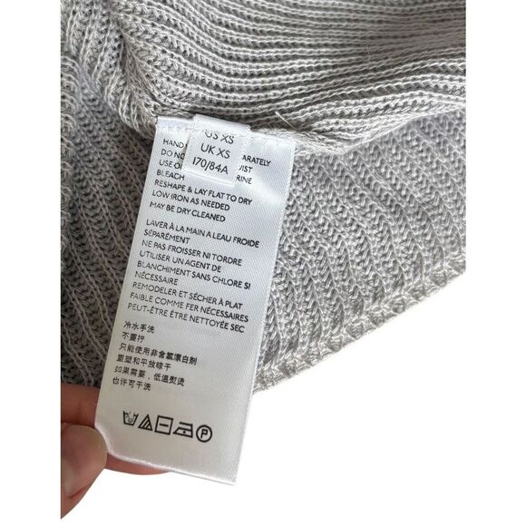 Free People Making Waves Cardigan Sweater size XS Gray Midi Linen Cotton - Picture 5 of 12